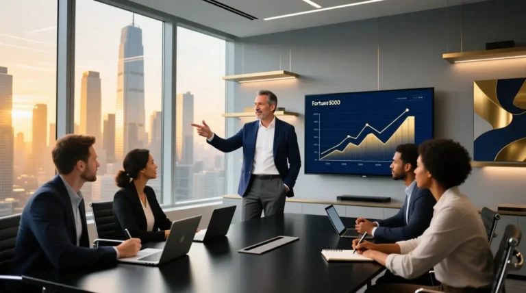 Pedro Vaz Paulo business strategist consulting entrepreneur in modern office environment